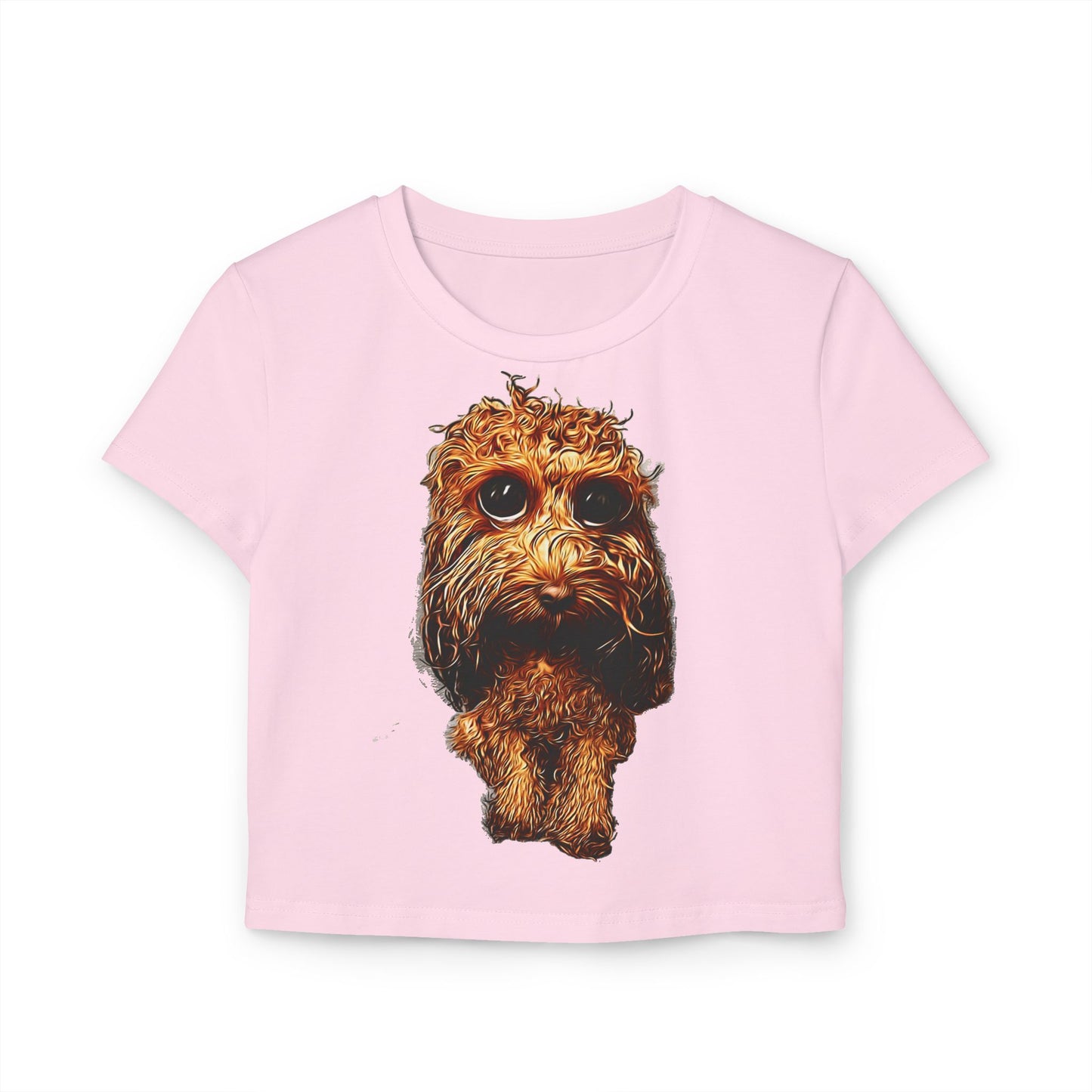 Cute Dog Graphic Women's Baby Tee - Perfect for Pet Lovers