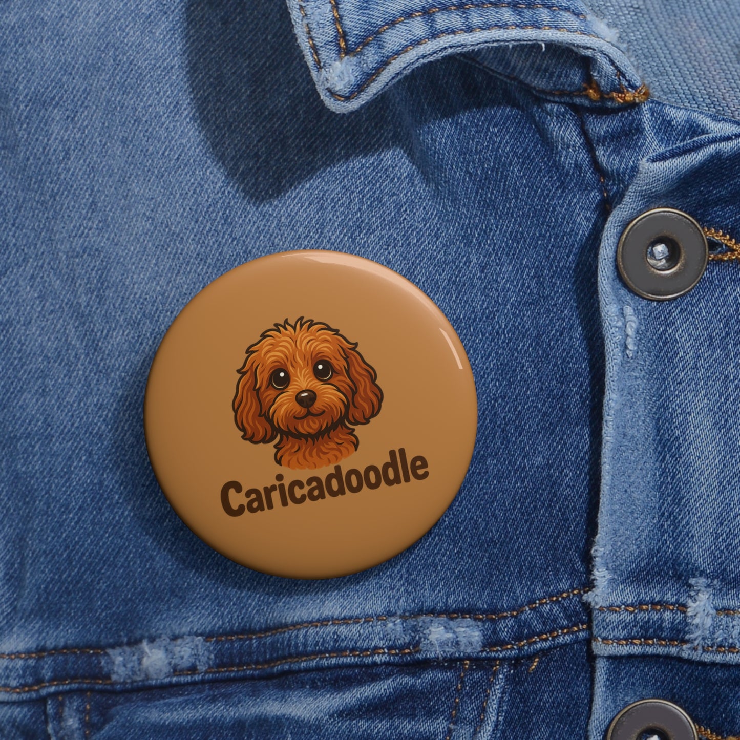 Caricadoodle Logo - Custom Pin Buttons