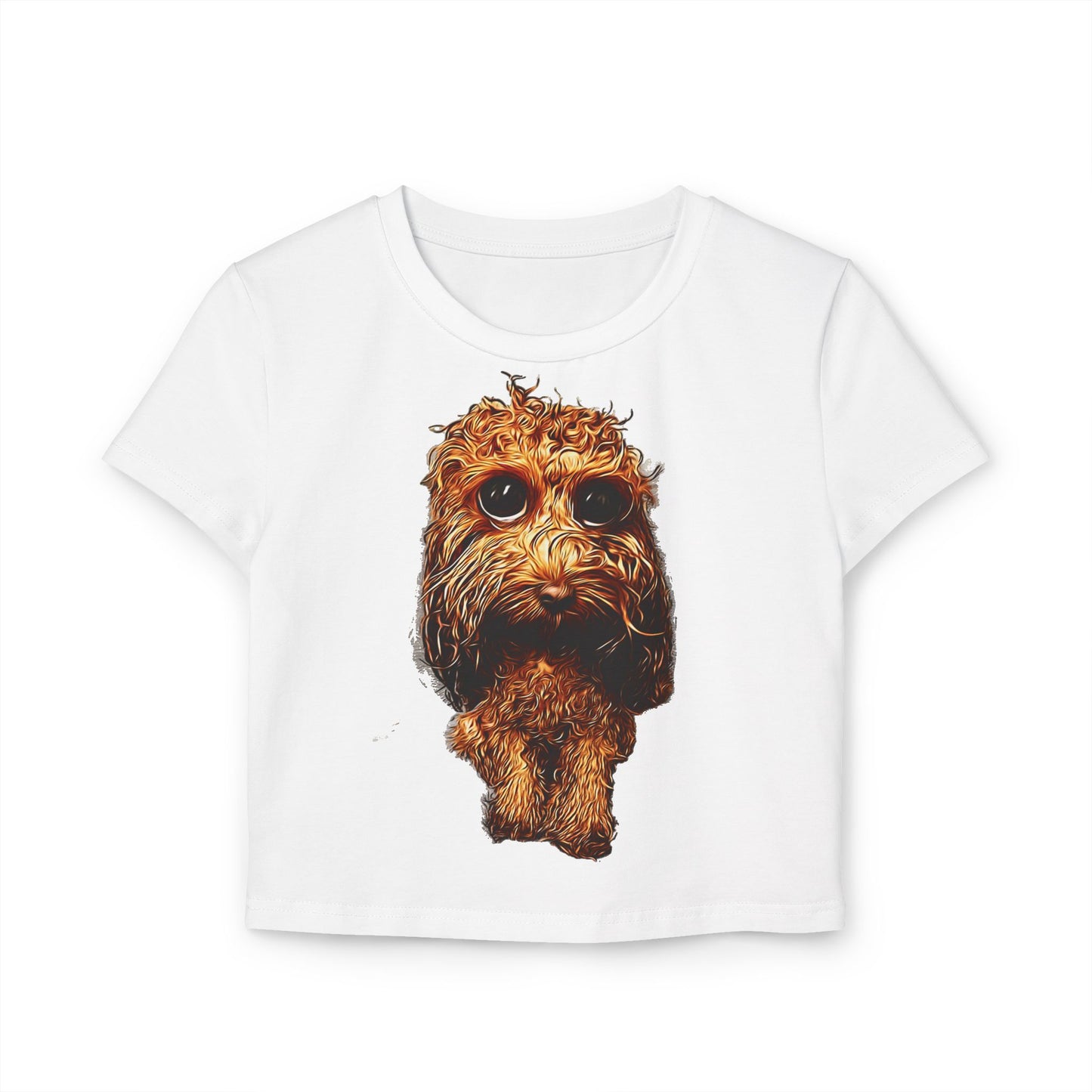 Cute Dog Graphic Women's Baby Tee - Perfect for Pet Lovers
