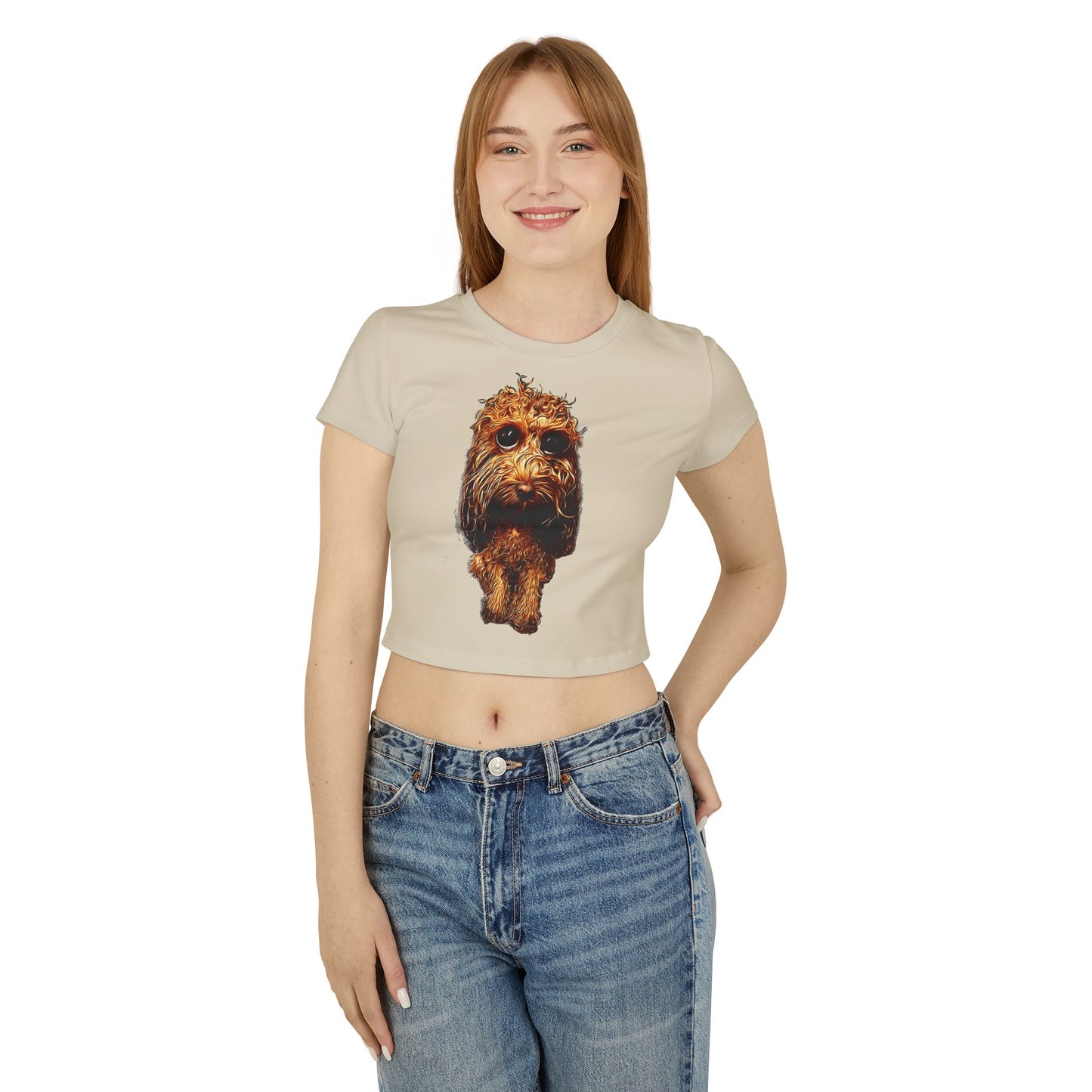 Cute Dog Graphic Women's Baby Tee - Perfect for Pet Lovers