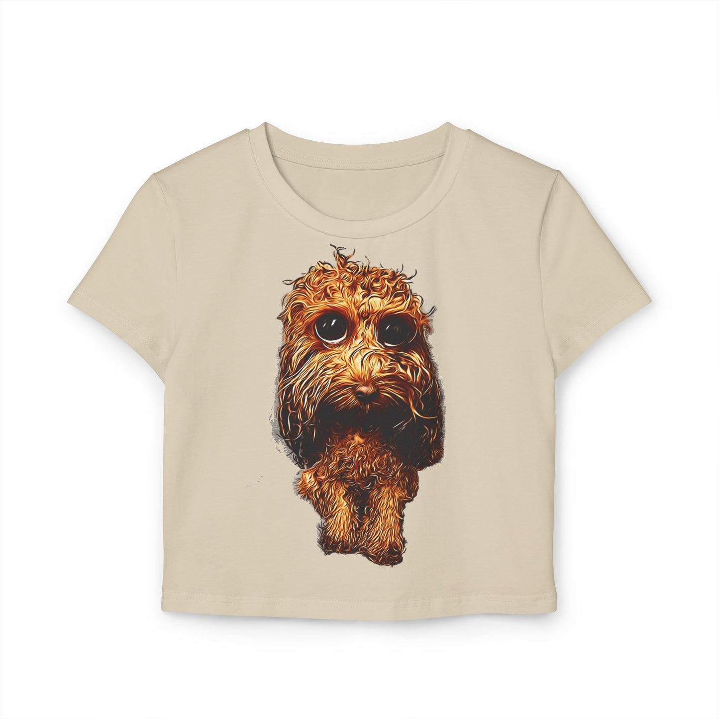 Cute Dog Graphic Women's Baby Tee - Perfect for Pet Lovers