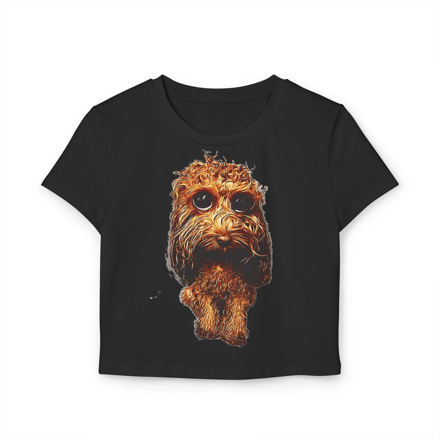 Cute Dog Graphic Women's Baby Tee - Perfect for Pet Lovers