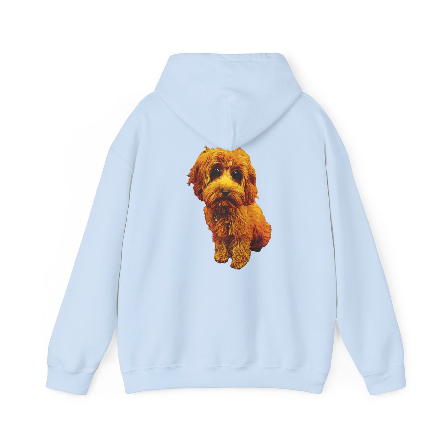 Caricadoodle Puppy Lyla Back Unisex Heavy Blend™ Hooded Sweatshirt