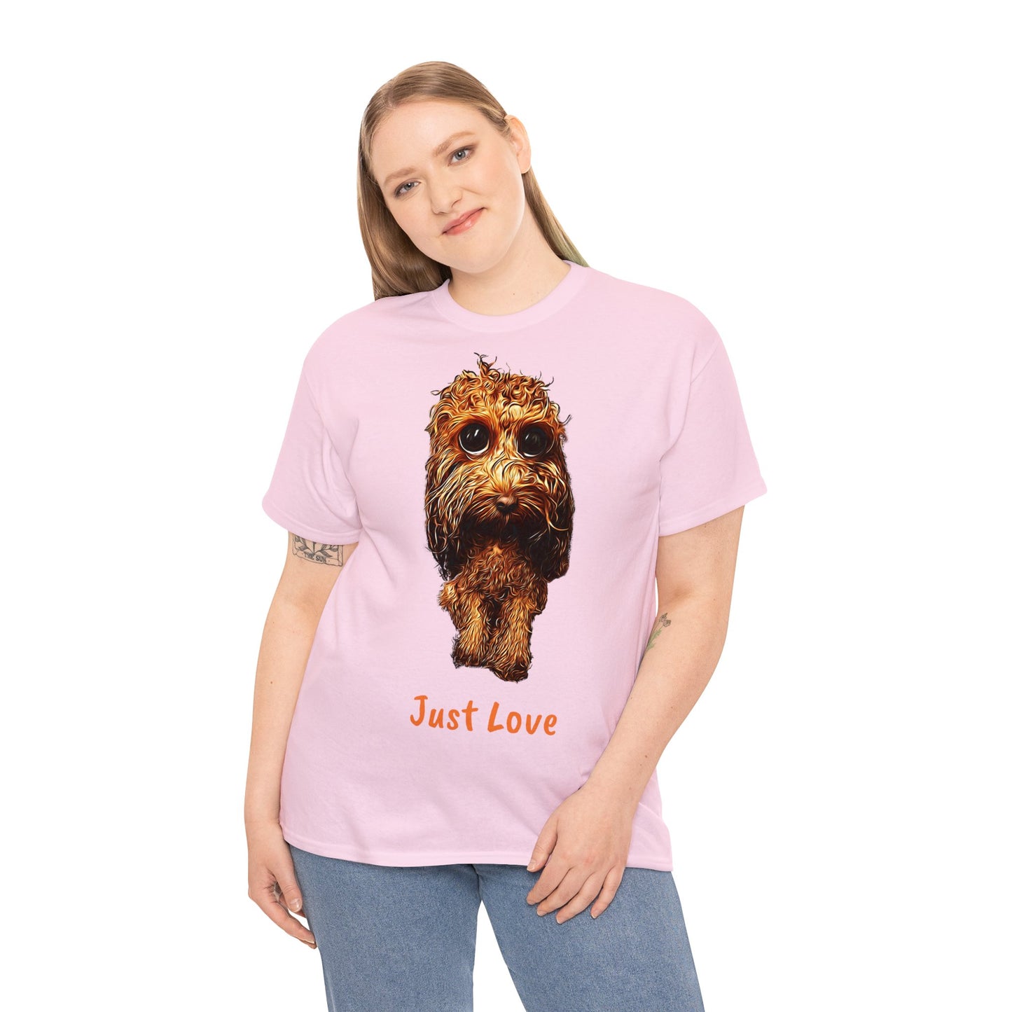 Caricadoodle Louis Drenched "Just Love" Unisex Heavy Cotton Tee