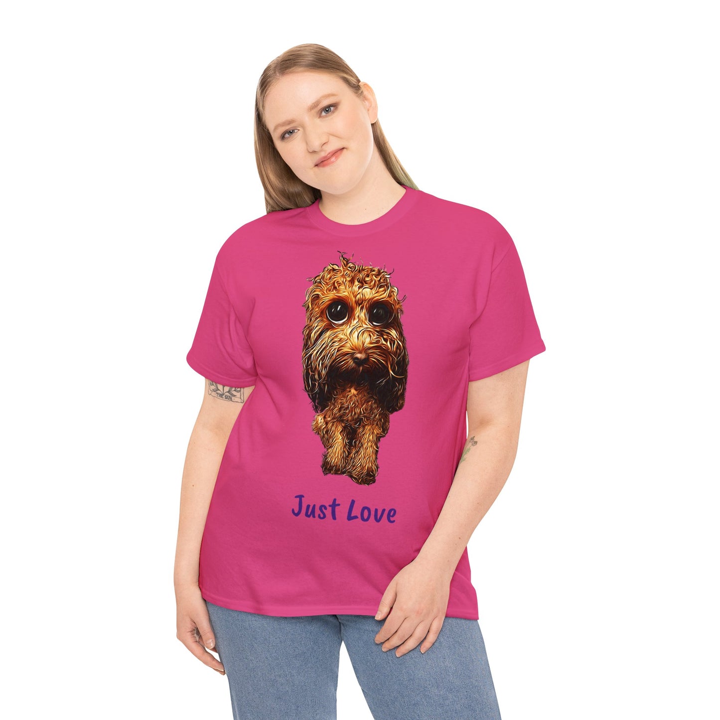 Caricadoodle Louis Drenched "Just Love" Unisex Heavy Cotton Tee