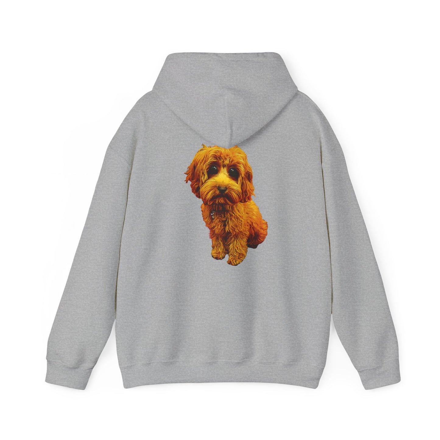 Caricadoodle Puppy Lyla Back Unisex Heavy Blend™ Hooded Sweatshirt