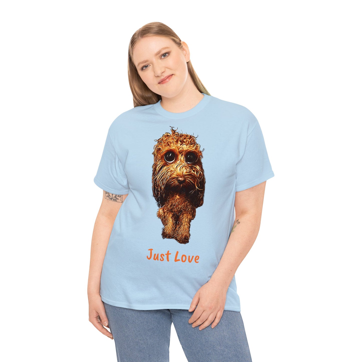 Caricadoodle Louis Drenched "Just Love" Unisex Heavy Cotton Tee