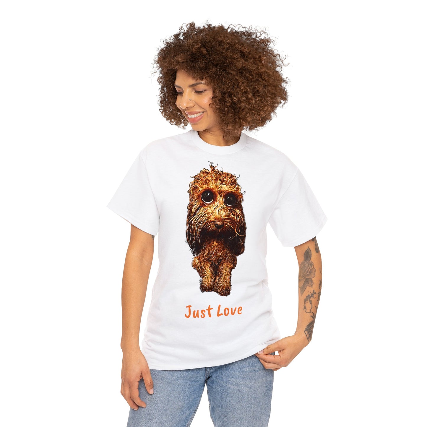 Caricadoodle Louis Drenched "Just Love" Unisex Heavy Cotton Tee