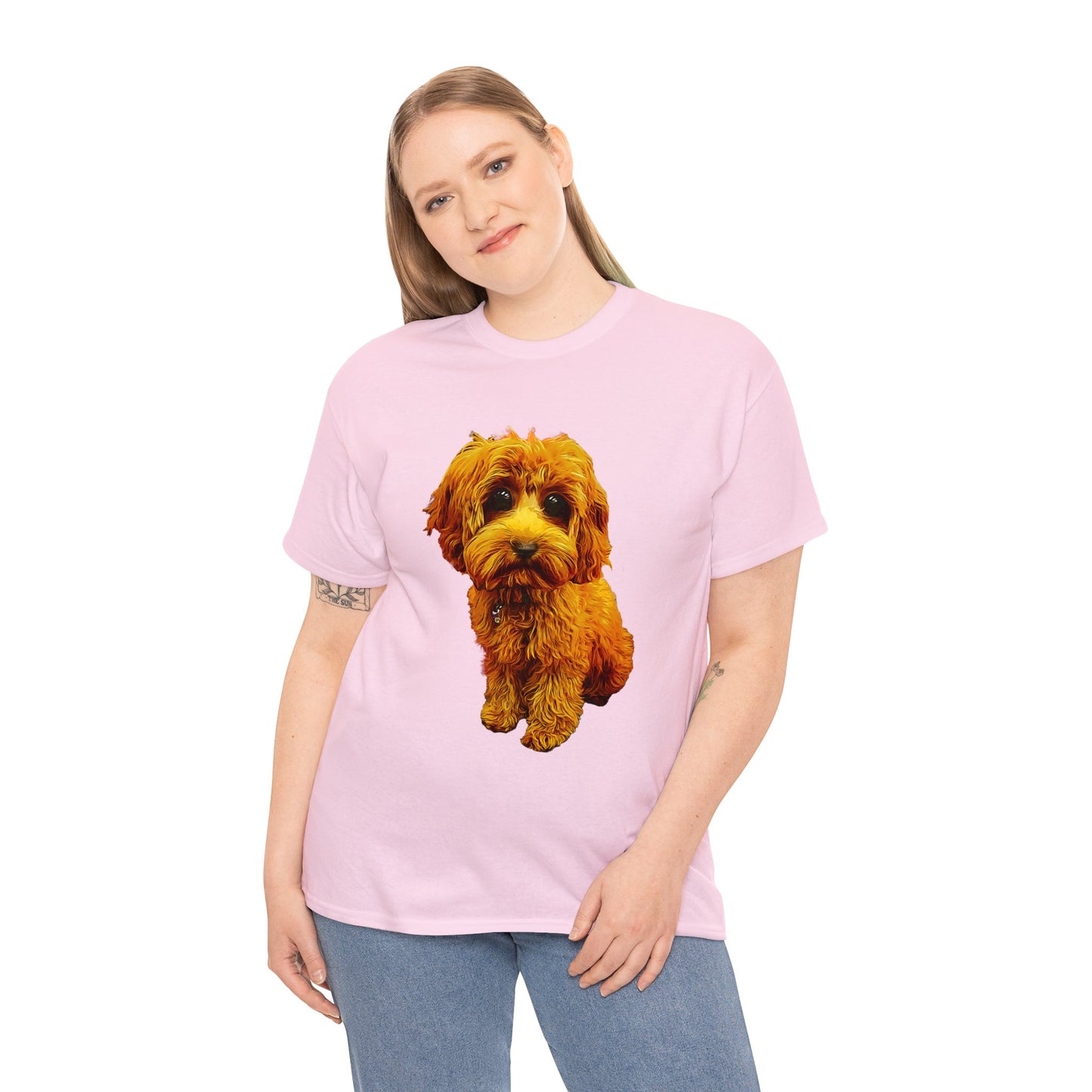 Caricadoodle Puppy Lyla Unisex Heavy Cotton Tee