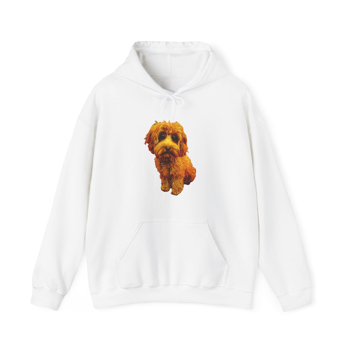 Caricadoodle Puppy Lyla Front Unisex Heavy Blend™ Hooded Sweatshirt