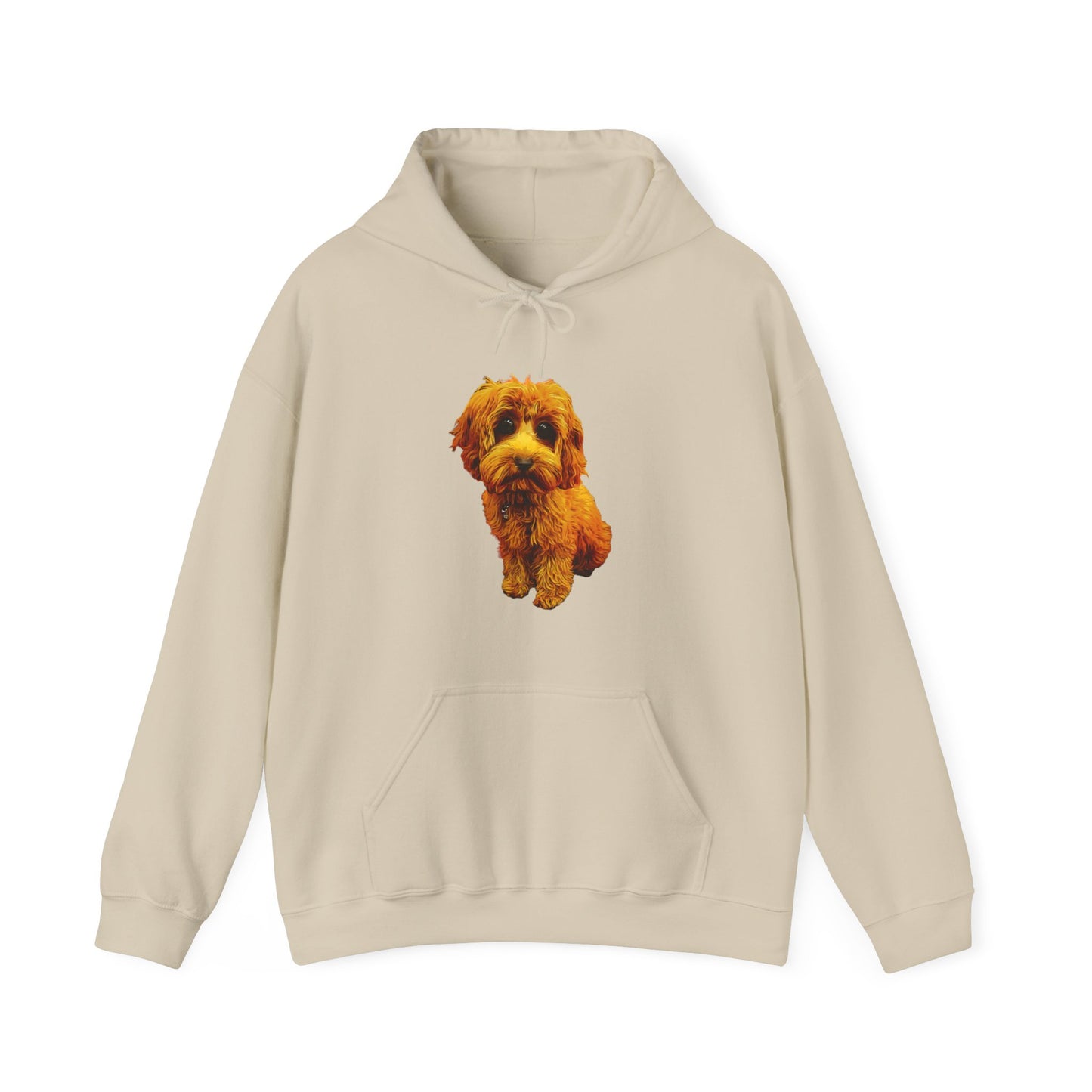 Caricadoodle Puppy Lyla Front Unisex Heavy Blend™ Hooded Sweatshirt