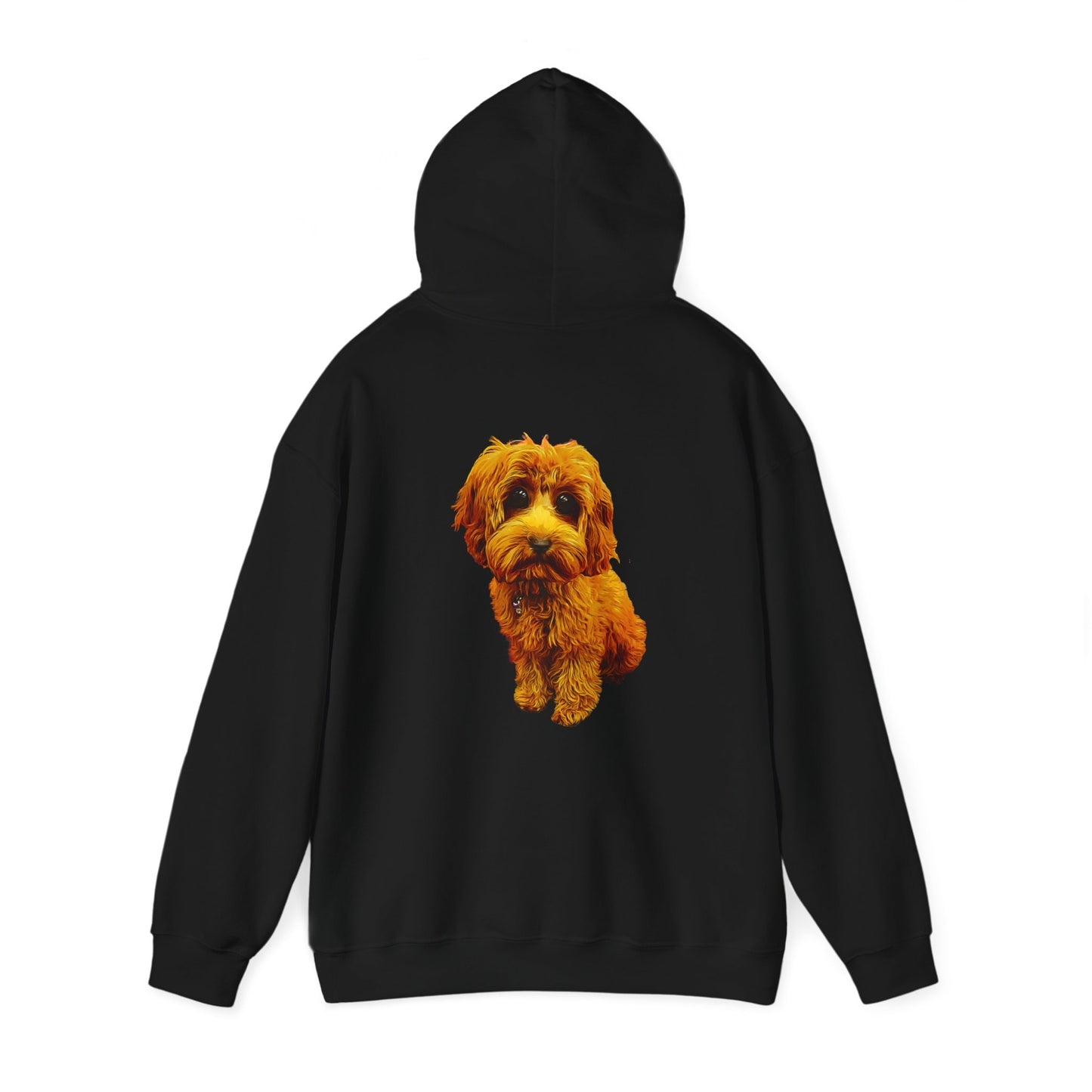 Caricadoodle Puppy Lyla Back Unisex Heavy Blend™ Hooded Sweatshirt