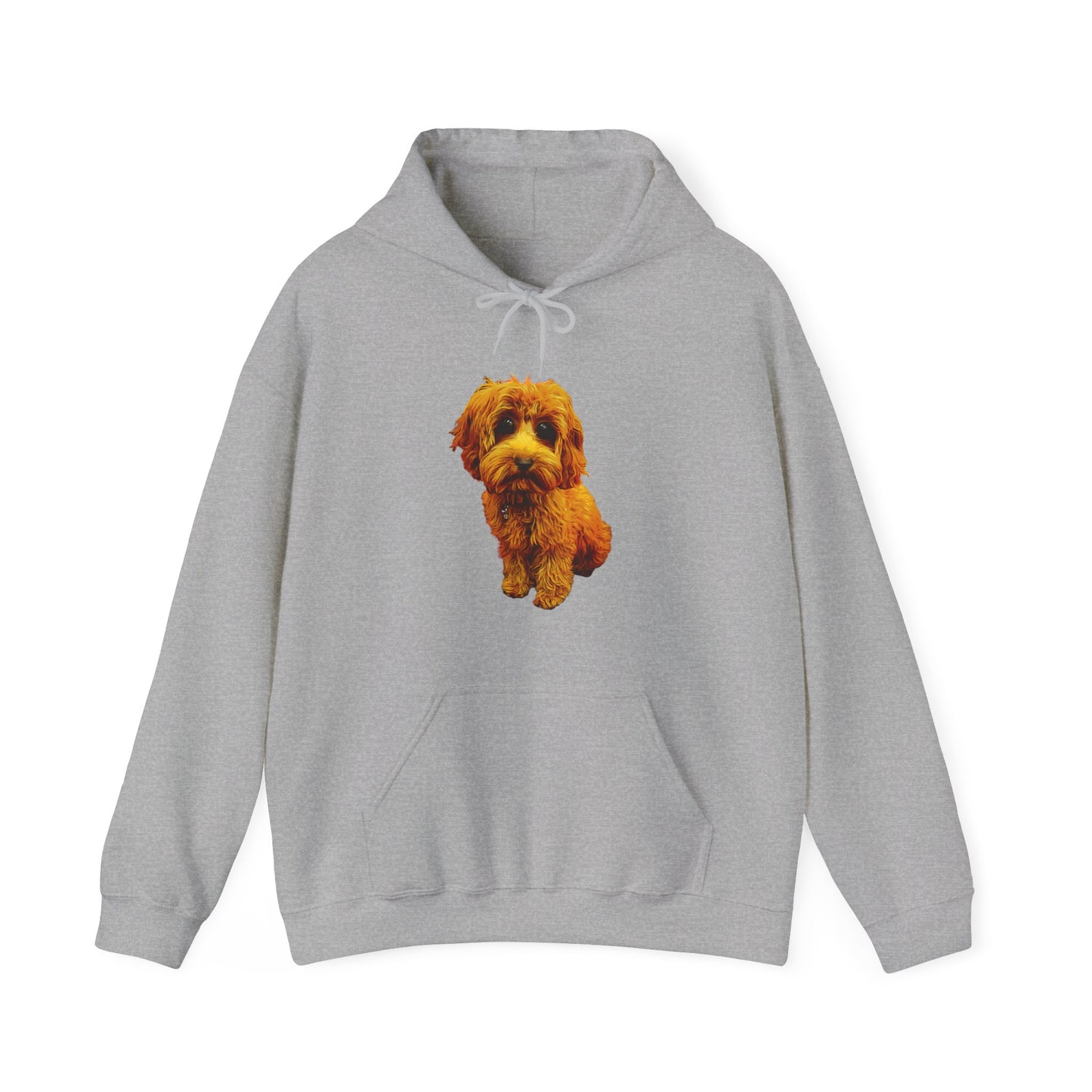 Caricadoodle Puppy Lyla Front Unisex Heavy Blend™ Hooded Sweatshirt