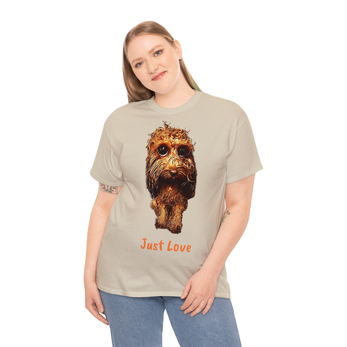 Caricadoodle Louis Drenched "Just Love" Unisex Heavy Cotton Tee