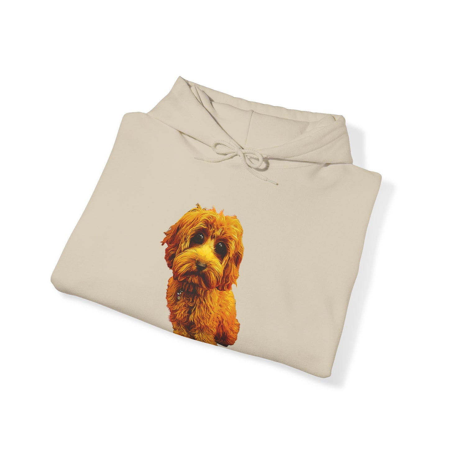 Caricadoodle Puppy Lyla Front Unisex Heavy Blend™ Hooded Sweatshirt