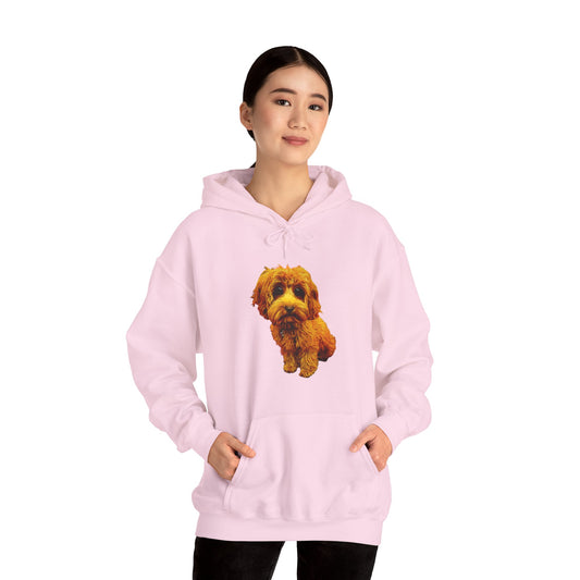 Caricadoodle Puppy Lyla Front Unisex Heavy Blend™ Hooded Sweatshirt