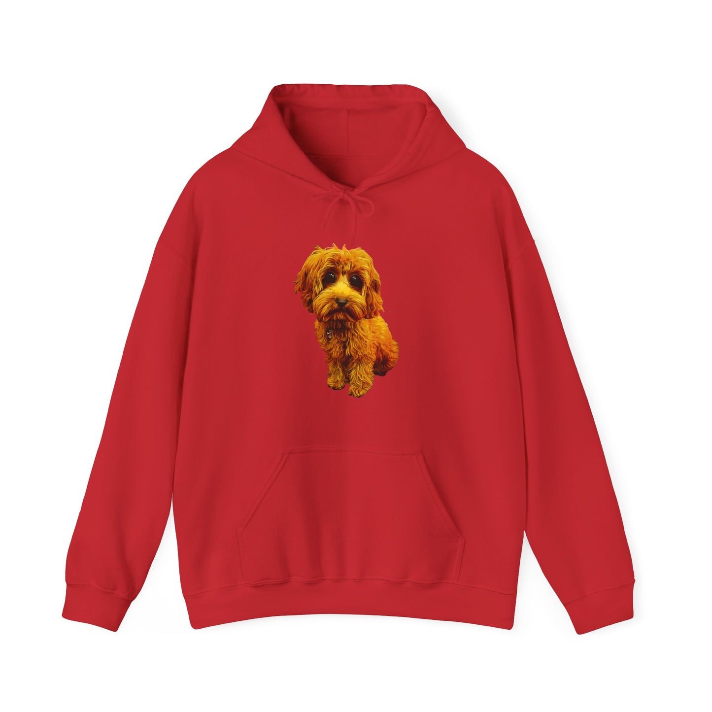 Caricadoodle Puppy Lyla Front Unisex Heavy Blend™ Hooded Sweatshirt