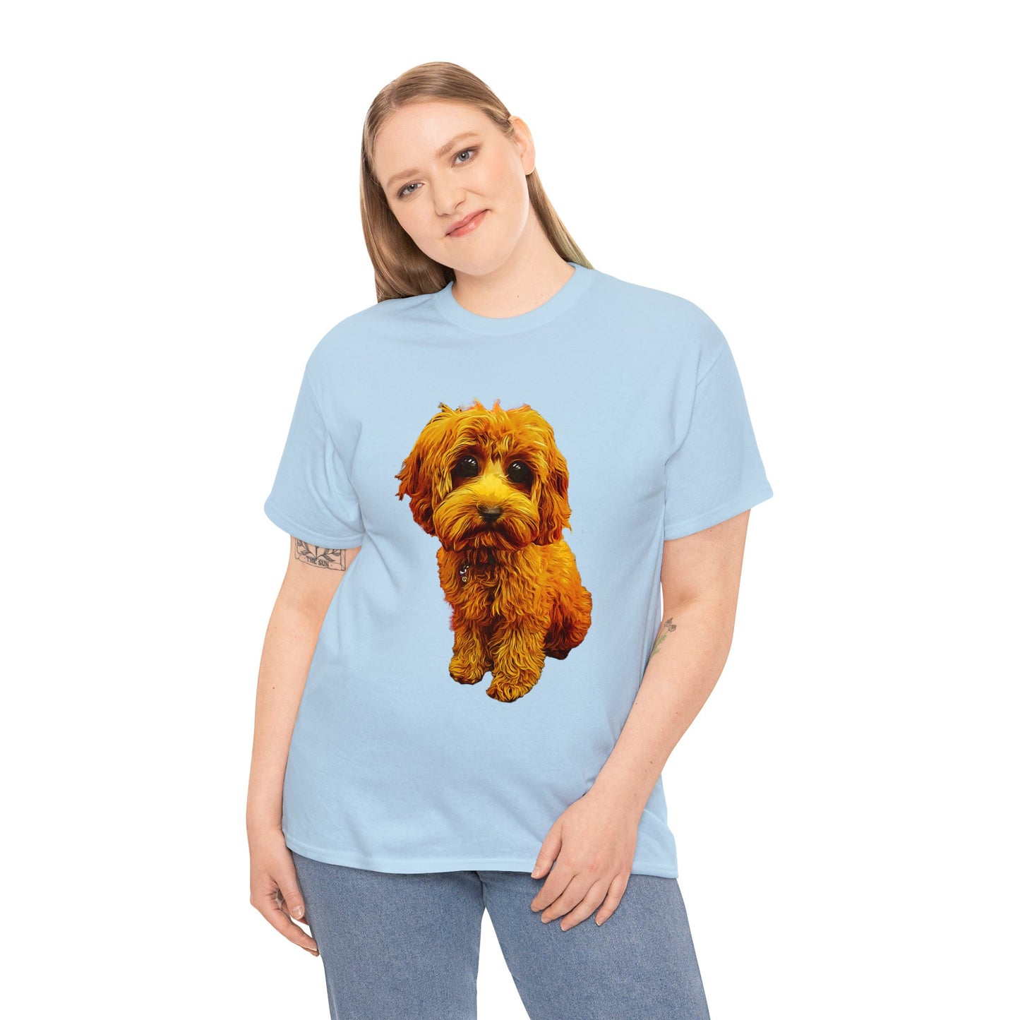 Caricadoodle Puppy Lyla Unisex Heavy Cotton Tee