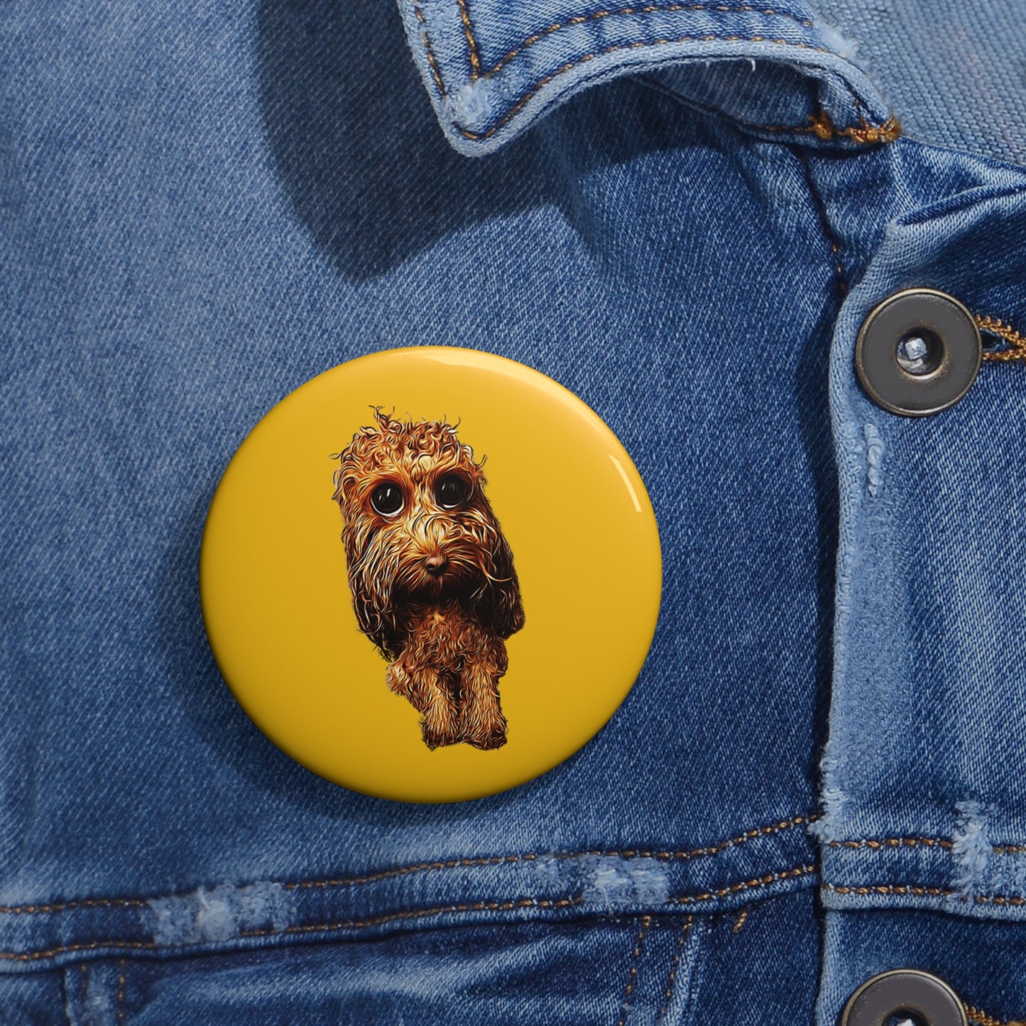 Caricadoodle Louis Drenched - Custom Pin Buttons