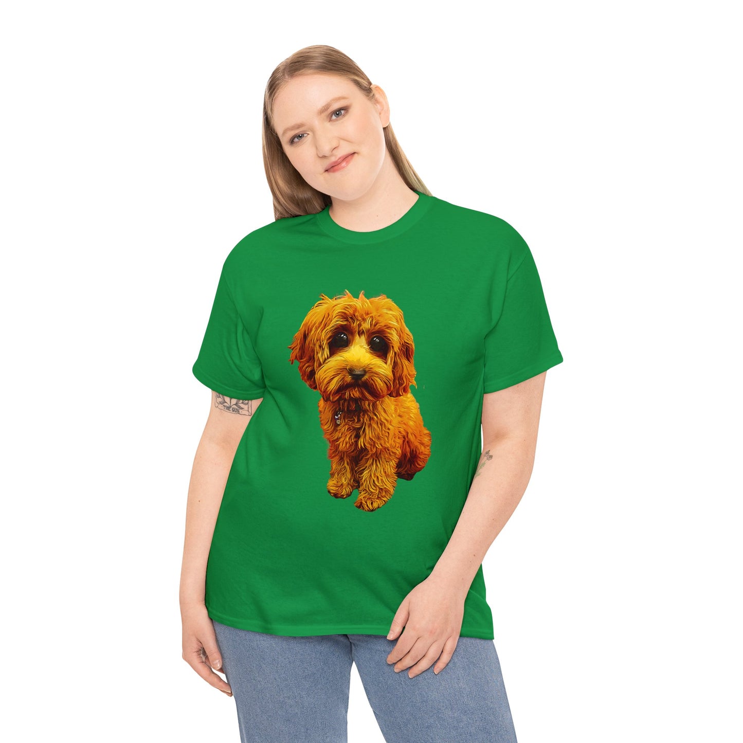 Caricadoodle Puppy Lyla Unisex Heavy Cotton Tee