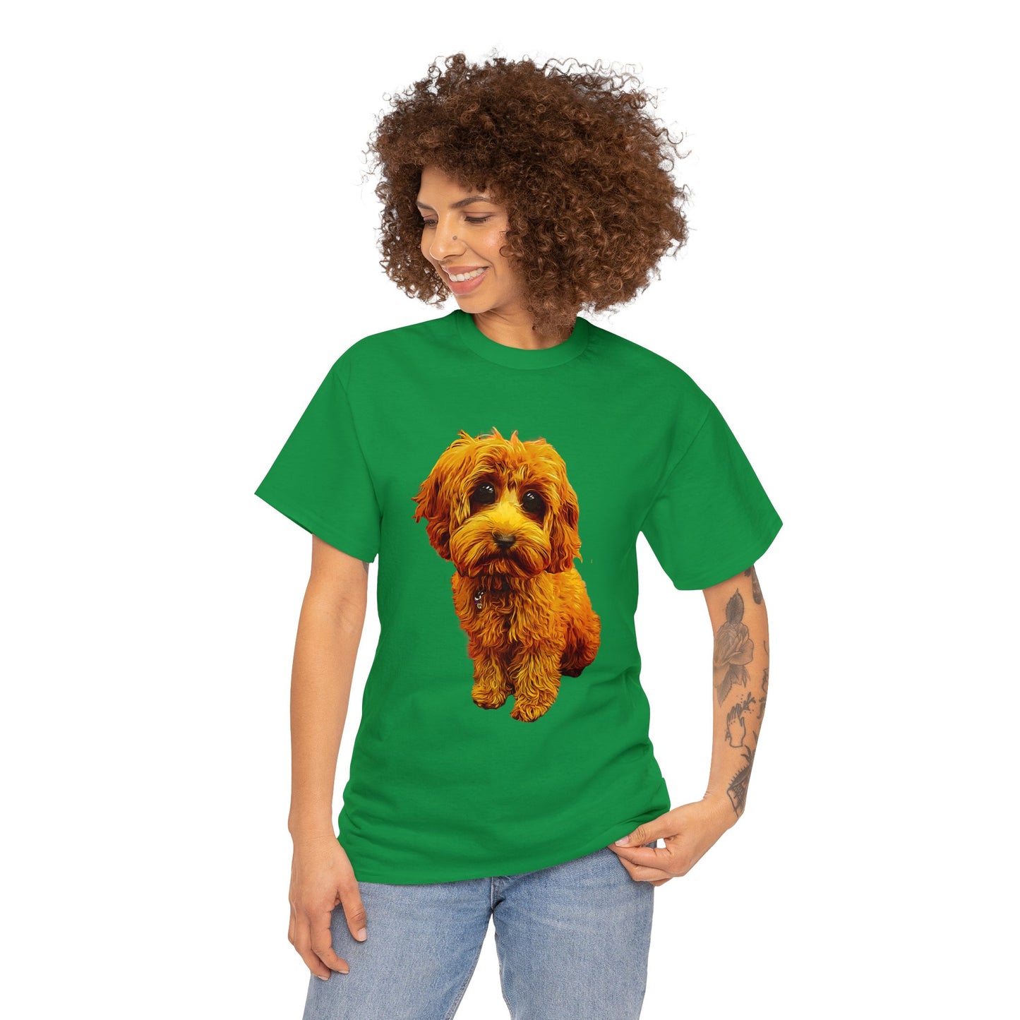 Caricadoodle Puppy Lyla Unisex Heavy Cotton Tee