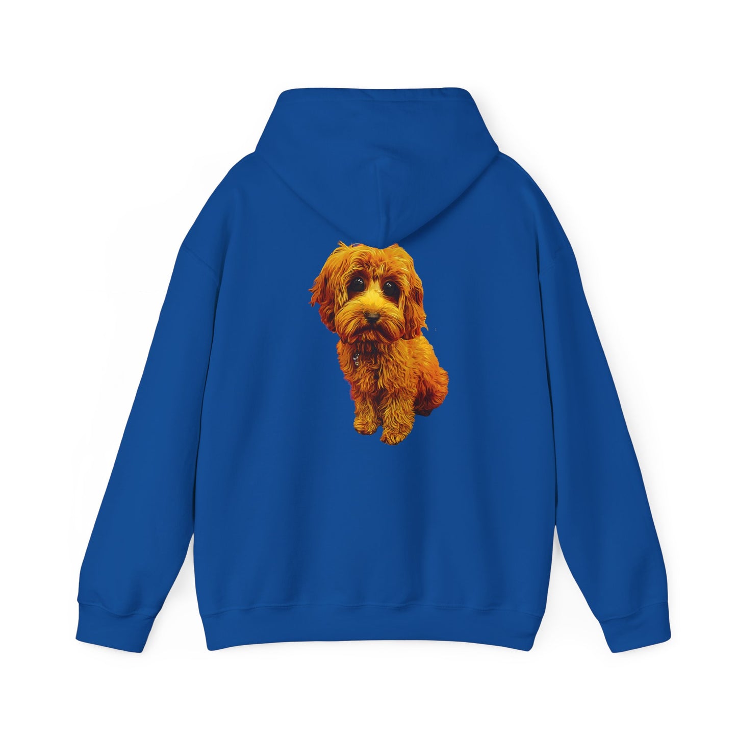 Caricadoodle Puppy Lyla Back Unisex Heavy Blend™ Hooded Sweatshirt