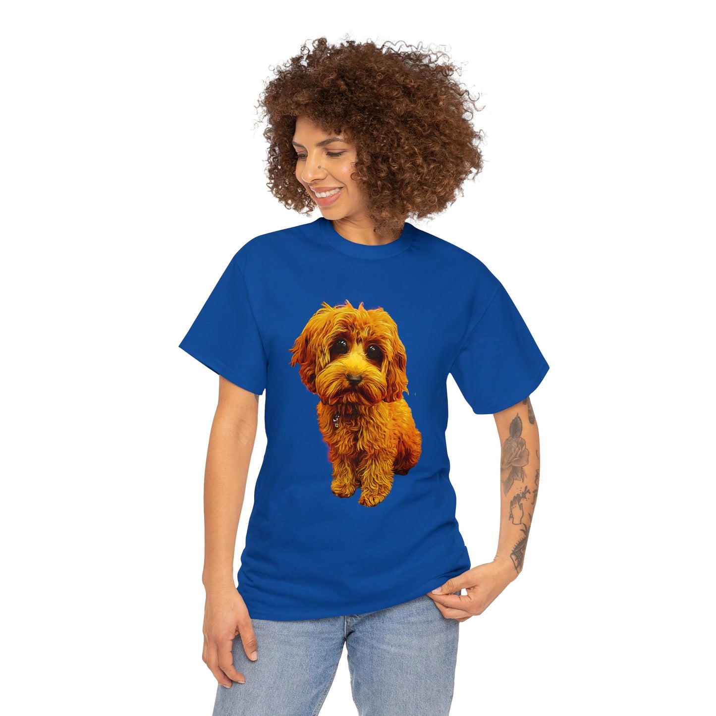 Caricadoodle Puppy Lyla Unisex Heavy Cotton Tee