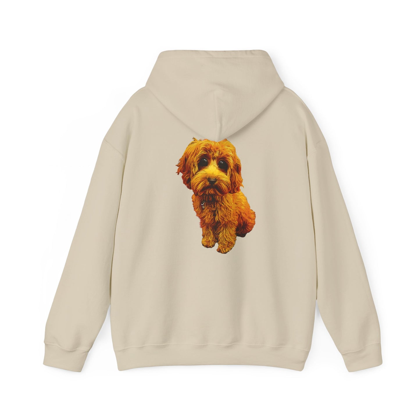 Caricadoodle Puppy Lyla Back Unisex Heavy Blend™ Hooded Sweatshirt