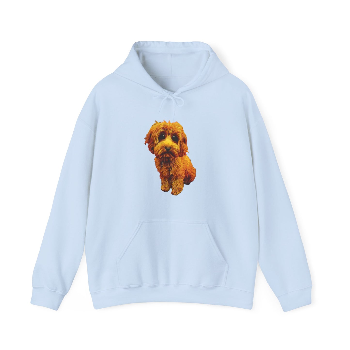 Caricadoodle Puppy Lyla Front Unisex Heavy Blend™ Hooded Sweatshirt