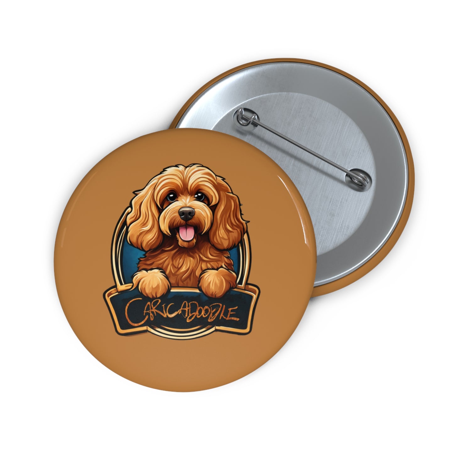 Caricadoodle Logo - Custom Pin Buttons