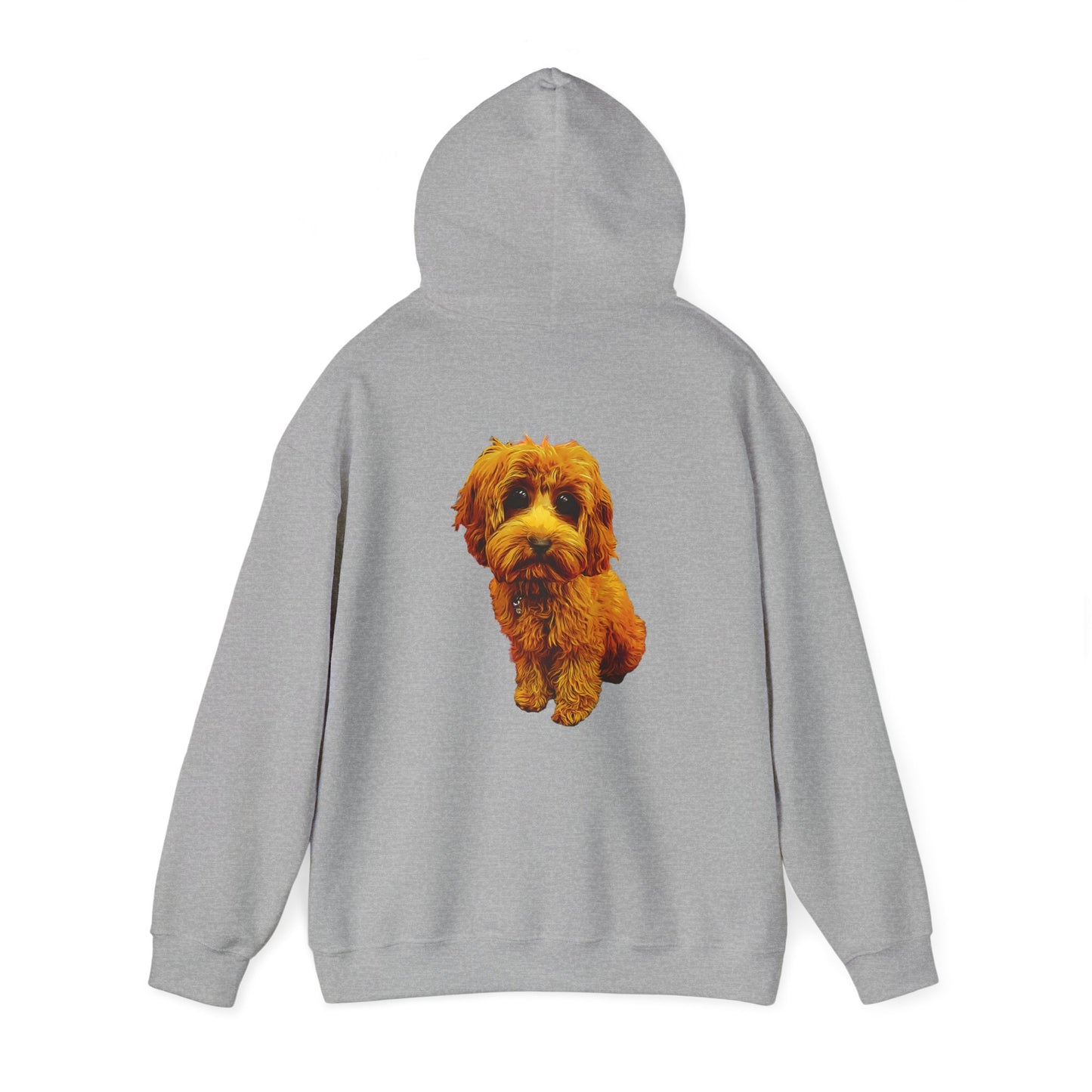 Caricadoodle Puppy Lyla Back Unisex Heavy Blend™ Hooded Sweatshirt