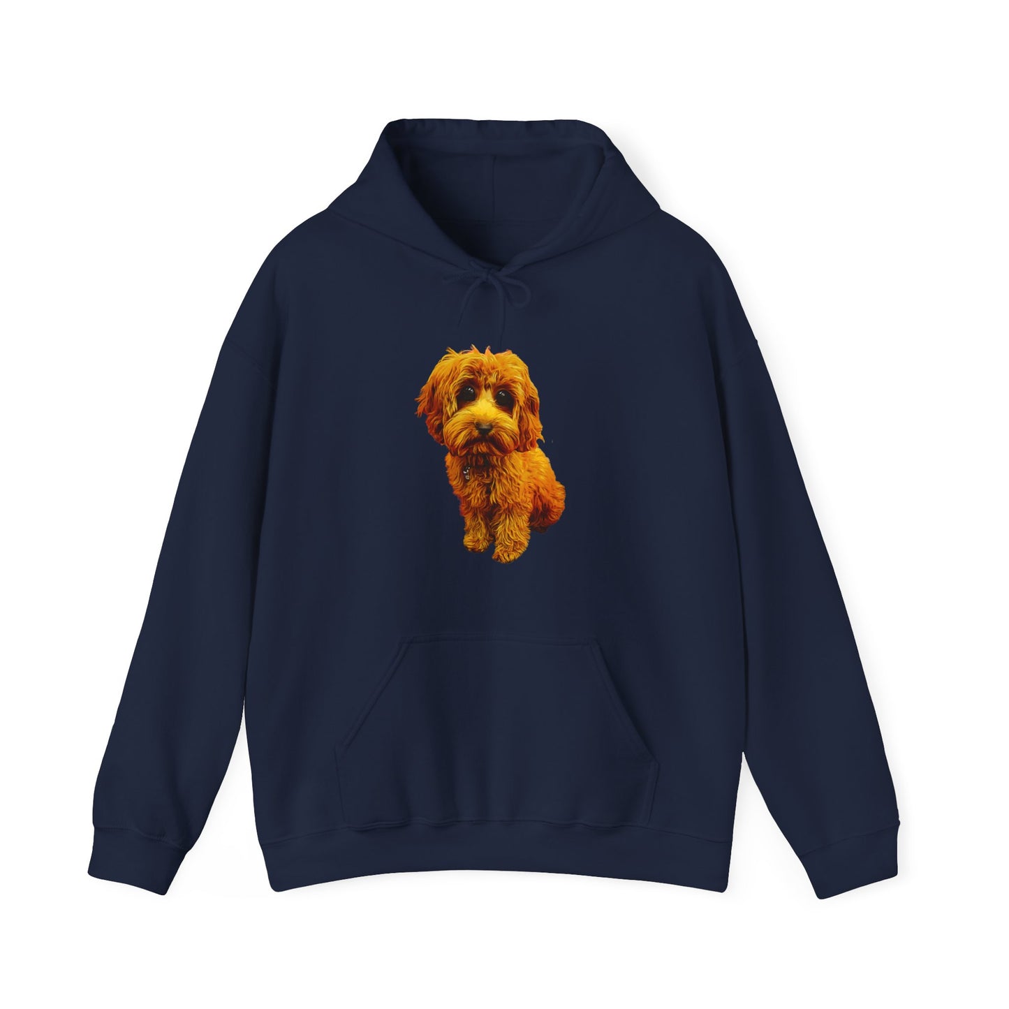 Caricadoodle Puppy Lyla Front Unisex Heavy Blend™ Hooded Sweatshirt