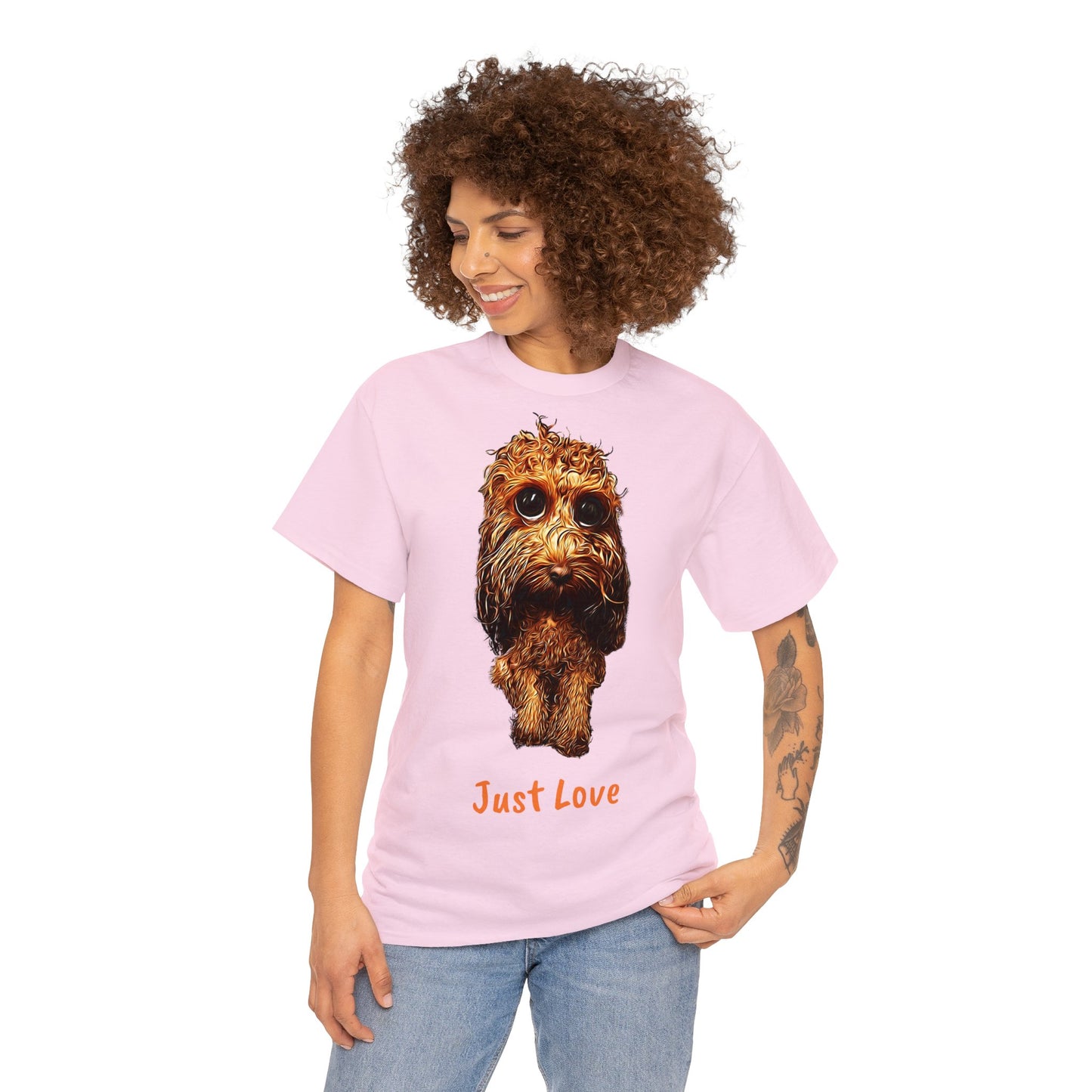 Caricadoodle Louis Drenched "Just Love" Unisex Heavy Cotton Tee