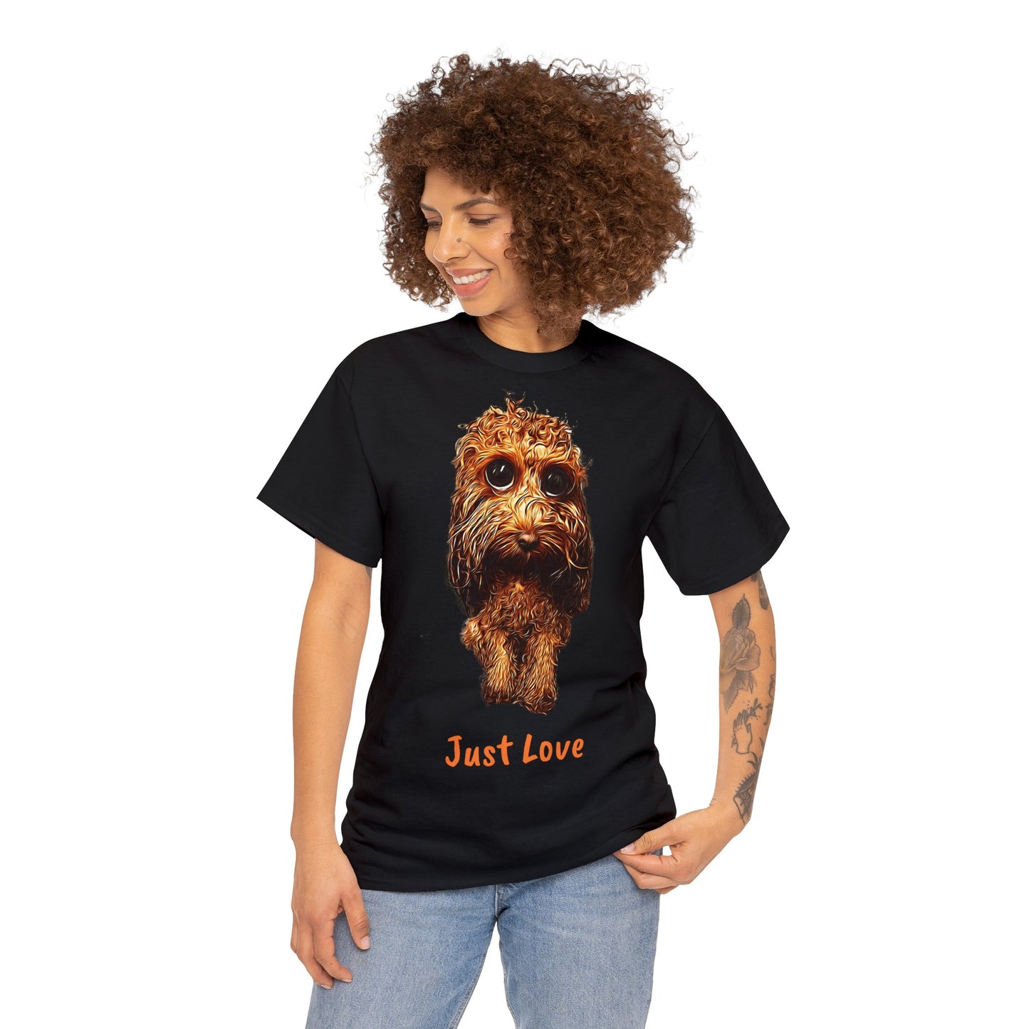 Caricadoodle Louis Drenched "Just Love" Unisex Heavy Cotton Tee