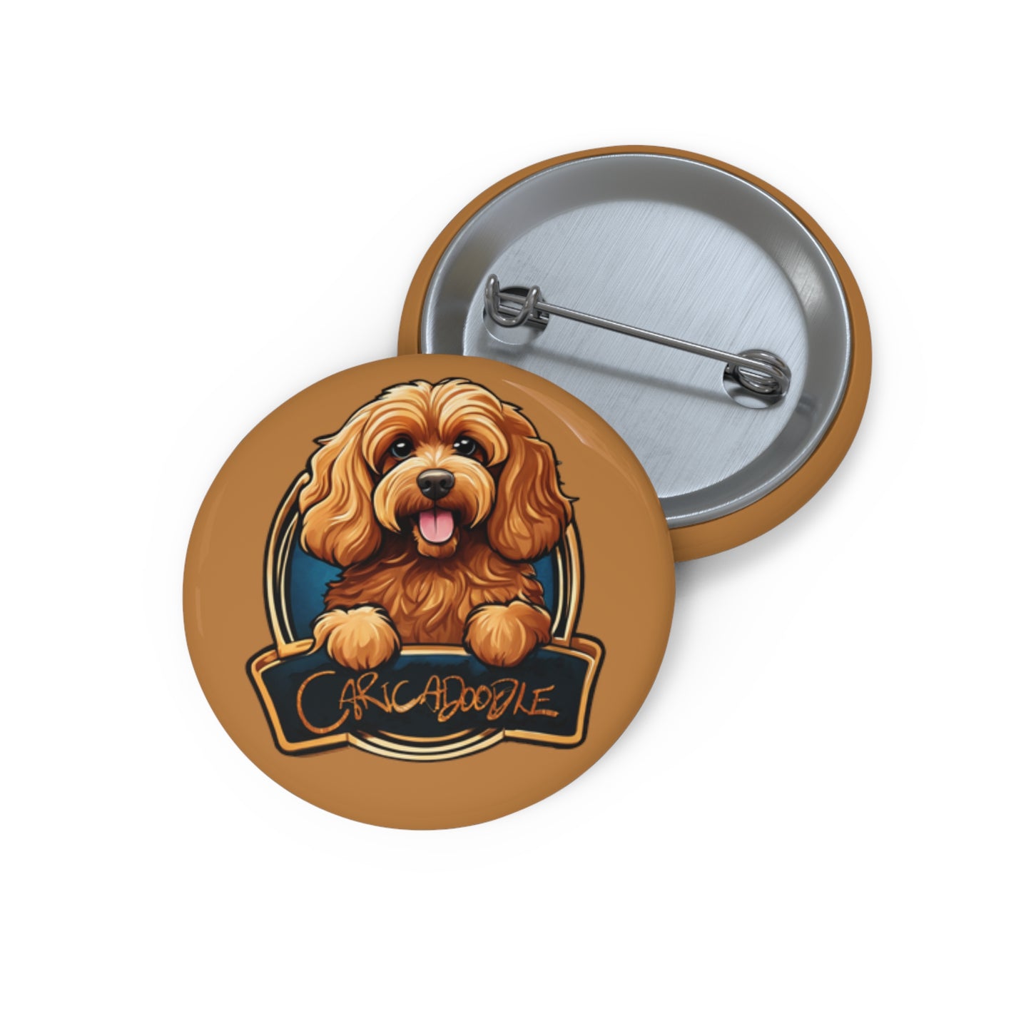 Caricadoodle Logo - Custom Pin Buttons