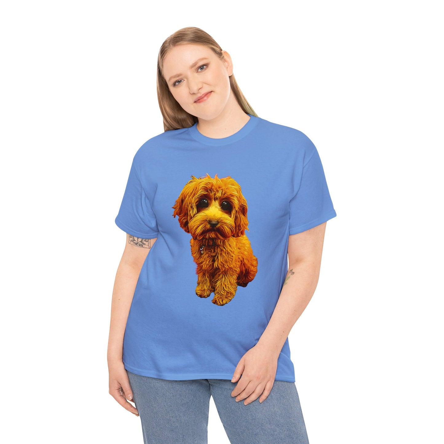 Caricadoodle Puppy Lyla Unisex Heavy Cotton Tee