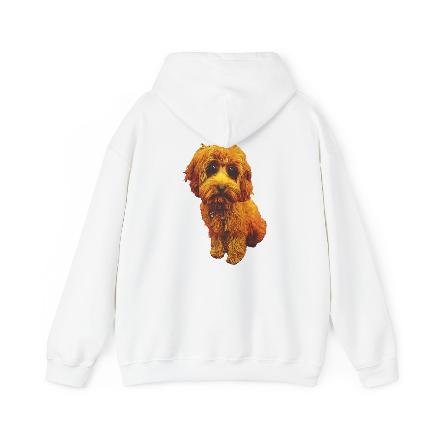 Caricadoodle Puppy Lyla Back Unisex Heavy Blend™ Hooded Sweatshirt