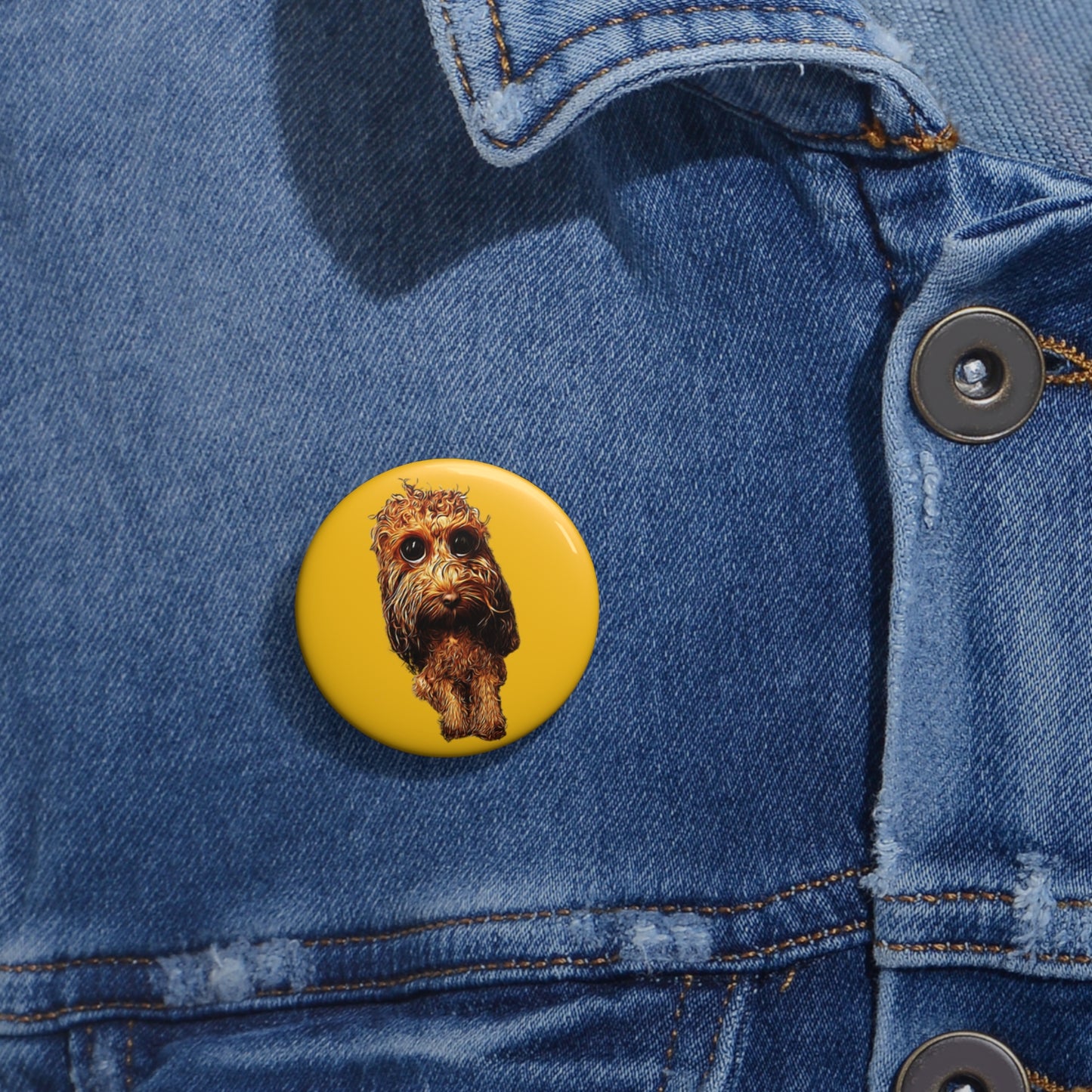 Caricadoodle Louis Drenched - Custom Pin Buttons