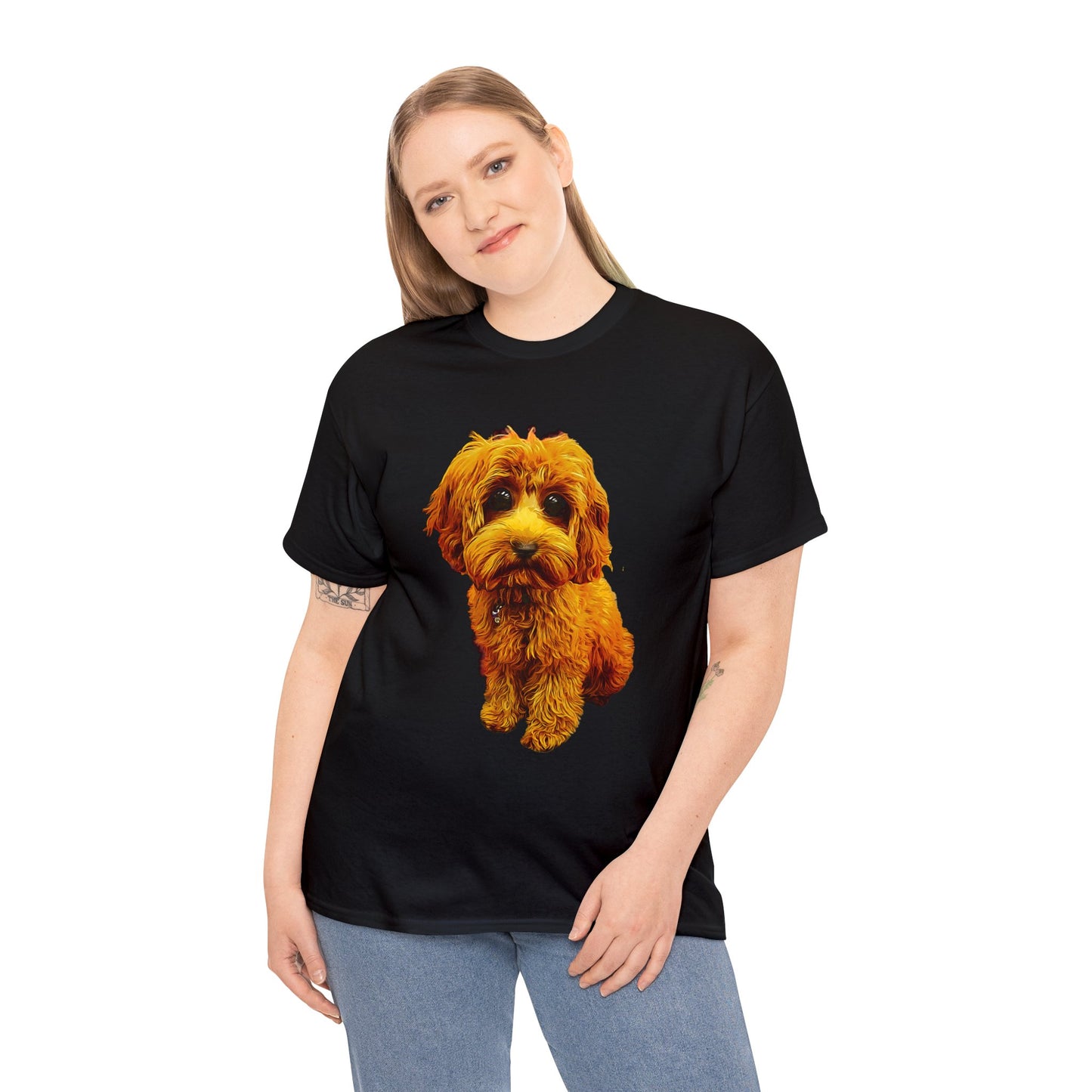 Caricadoodle Puppy Lyla Unisex Heavy Cotton Tee