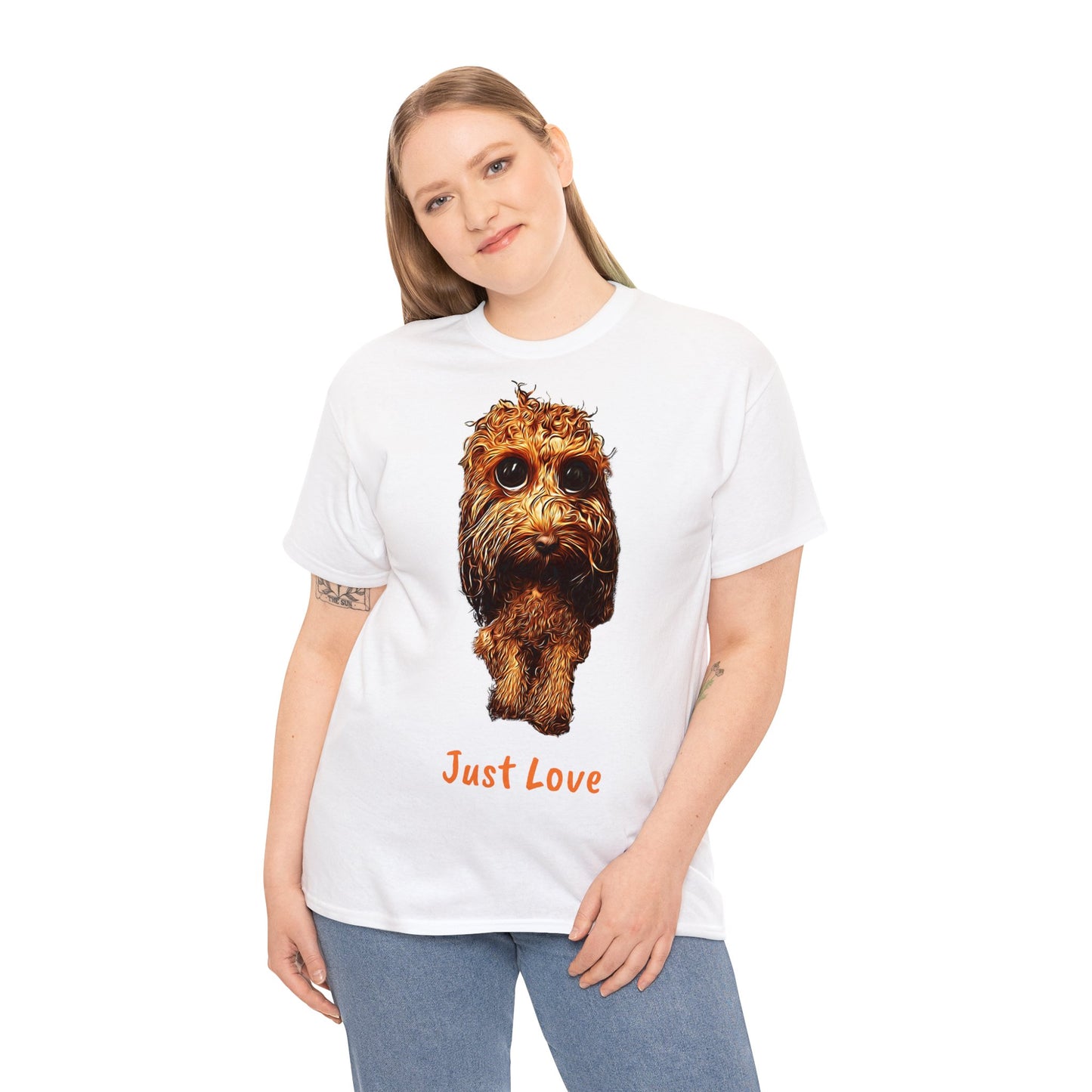 Caricadoodle Louis Drenched "Just Love" Unisex Heavy Cotton Tee